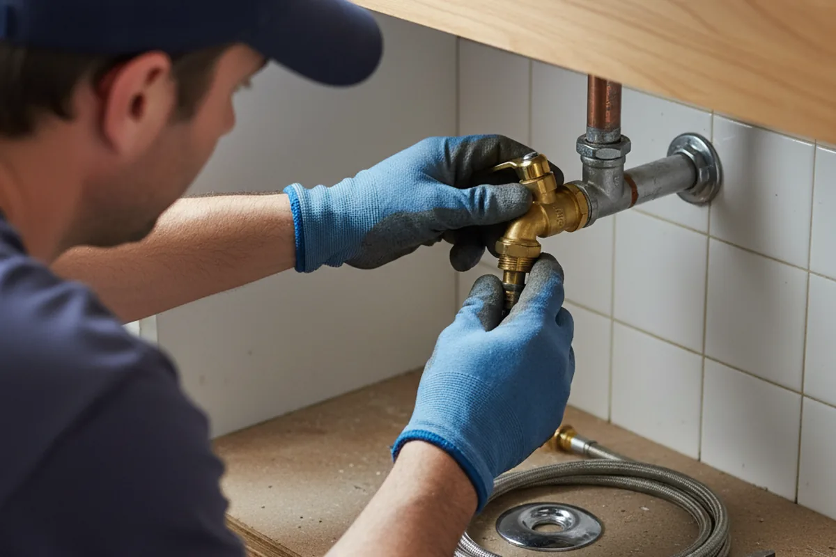 Shutoff valve and fitting work during Faucet and Fixture Repair in Middlesex